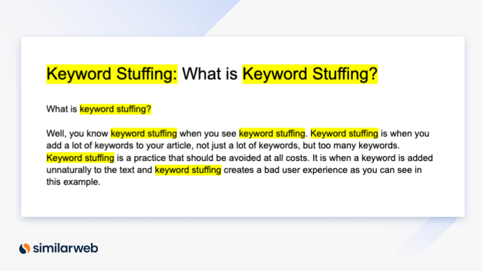 exemplo de keyword stuffing